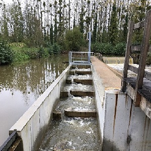 La passe à bassins du moulin du Bas Coudray au Genest Saint Isle